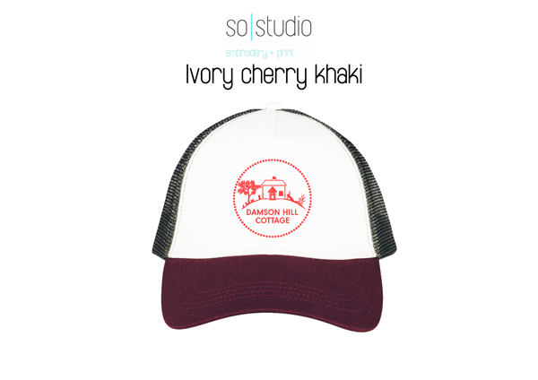 Damson Trucker Cap Available in | Ivory Cherry Khaki | Ivory Curcuma Navy